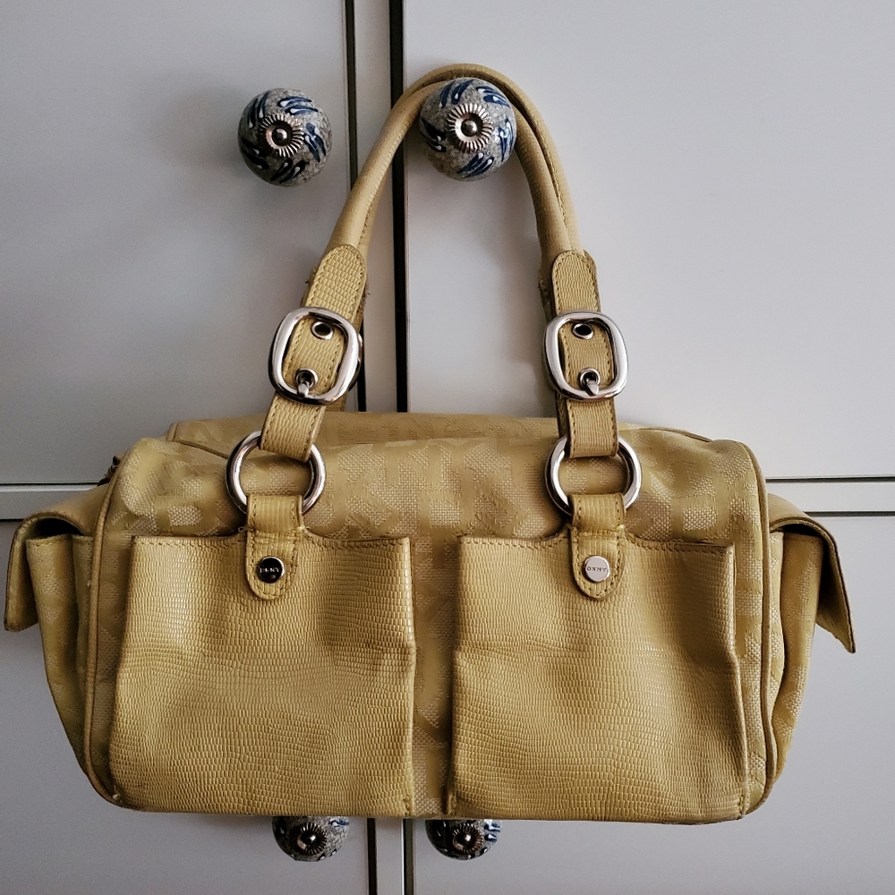 DKNY VINTAGE LOGO CANVAS HANDBAG